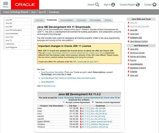 JDK 설치 JDK 설치 Java SE Development Kit