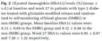 The efficacy of self-monitoring of blood glucose in the management of patients with type 2 diabetes treated with a