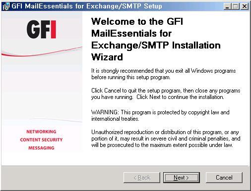 3. 설치 3.1 설치시작 mailessentials2010.