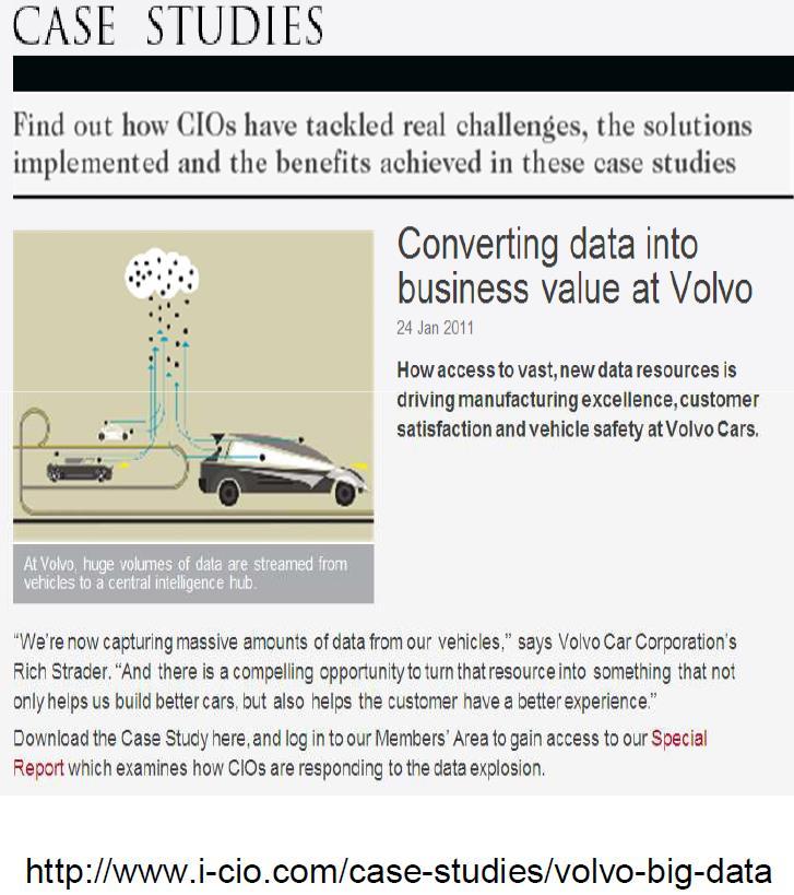 빅데이터활용사례 Volvo Data