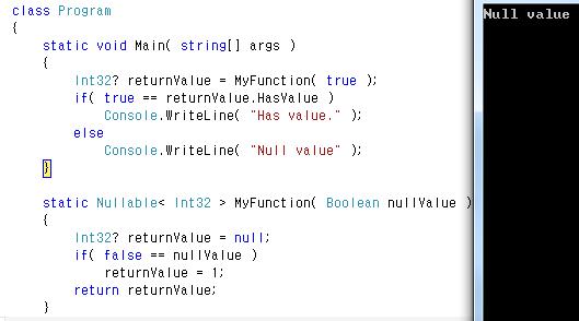 CTS - Nullable( cont ) System.