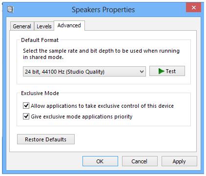 3 Windows 8 소리제어판구성 이어지는 Windows 8 스크린이미지와캡션은 DAC-V1 을사운드