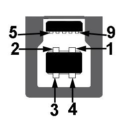 USB 업스트림커넥터 핀번호커넥터의 9 핀쪽 1 VCC 2 D- 3 D+ 4
