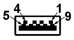 USB 다운스트림커넥터 핀번호커넥터의 9 핀쪽 1 VCC 2 D- 3 D+ 4