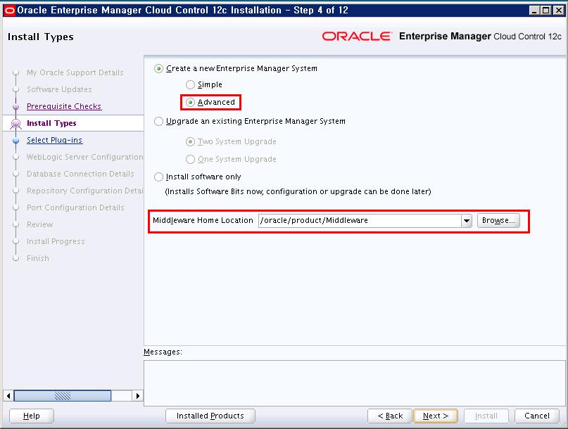 1) Create a new Enterprise Manager System