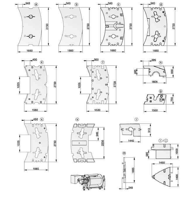 COUNTERWEIGHT 카운터웨이트 HW2* For explanaions see page 페이지참조 Configuraions