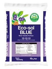 Ⅷ. 회원사별무기질비료제품안내 ( 주 ) 팜한농제품명 :Eco-sol BLUE 비료상담전화 :1644-0901 12-12-12+2+0.05+ 철0.1+ 망간0.025+ 아연0.0075 + 구리0.0075+ 몰리브덴0.0005+PAA 블루베리전용관주용비료로블루베리생육촉진및수확량증대에탁월합니다.
