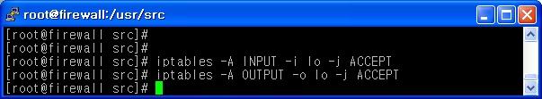 iptables -A OUTPUT -o lo -j ACCEPT : Loopback에대해 OUTPUT을허용한다 루프백인터페이스는시스템내부의가상인터페이스이므로루프백과관련된모든트래픽은허용하는것이좋다. 현재자신의시스템에서루프백트래픽이사용되는지알아보려면간단히 tcpdump -i lo 로확인해보기바란다.