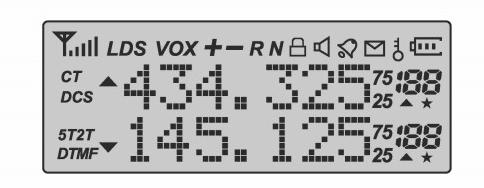 9. LCD 표시사항 ICON 설명 메모리체널표시작동주파수표시 (KHz 단위 ) CTCSS 작동표시 DCS 작동표시리피터교신시오프셋주파수표시듀얼와치,