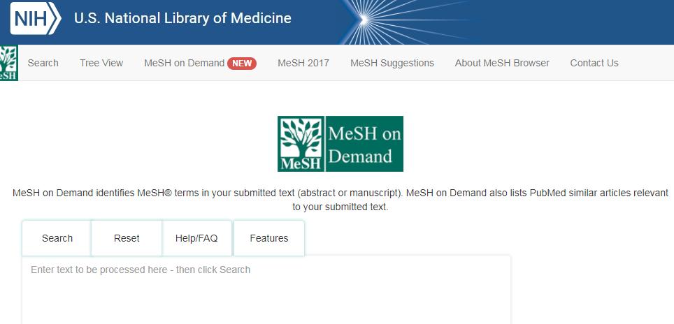 2. MeSH 검색을통한검색어선정 MeSH on Demand ( 자동 MeSH 추출 ) MeSH > MeSH Database > MeSH on Demand