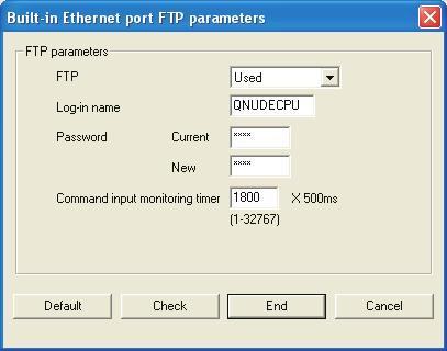 제 3 장 CPU 내장 Ethernet 포트에의한통신기능 3.6.1 FTP 에의한통신을하기위한설정 FTP 에의한통신을하기위한설정을나타냅니다. (1) CPU 모듈측조작 PLC 파라미터의내장 Ethernet 포트설정에서다음을설정하십시오. 그림 3.40 내장 Ethernet 포트설정화면 (a) IP 어드레스 CPU 모듈측 IP 어드레스를설정하십시오.