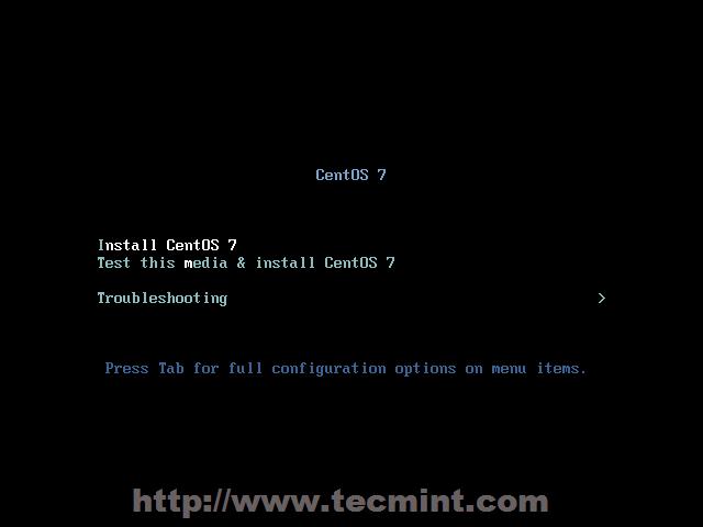 CentOS 7 Install
