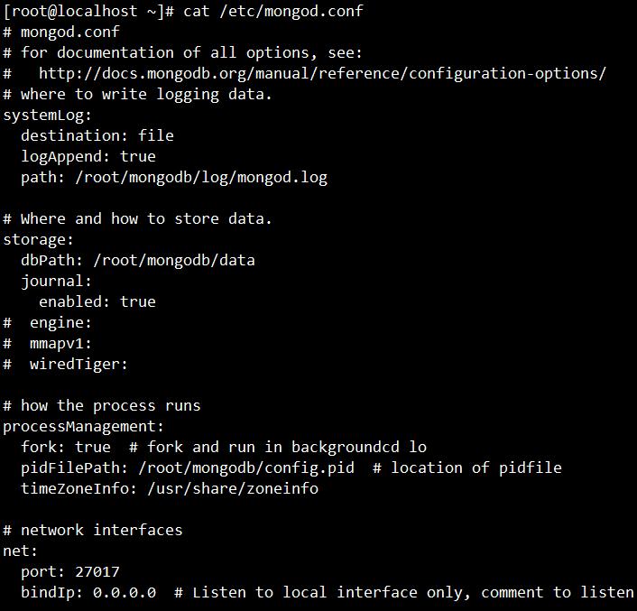 - 13-4. 설치및실행 4.2.4 MongoDB config file 생성 환경설정을위하여 config file 을생성한후에필요한설정들작성 root 계정에서실행 systemlog: destination: file logappend: true path: /root/mongodb/log/mongod.