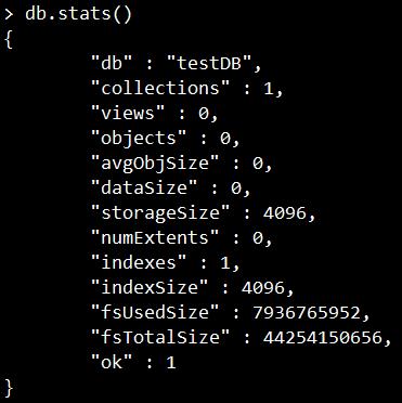 리스트에서확인 Database 조회 - show dbs : database 리스트확인 -