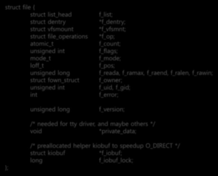 file 구조체 (/usr/src/linux/include/linux/fs.