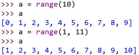 python 제어문 : for cont d range 함수 숫자리스트를자동으로만들어주는함수 시작과끝을정해줄수있다