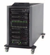 5 HDDs per each server blade BX400 S1 I 6 U chassis for 19-inch rack Front bays I 8 half height for server or storage blades Midplane I High speed midplane with 3 fabrics Rear bays I 4 x for