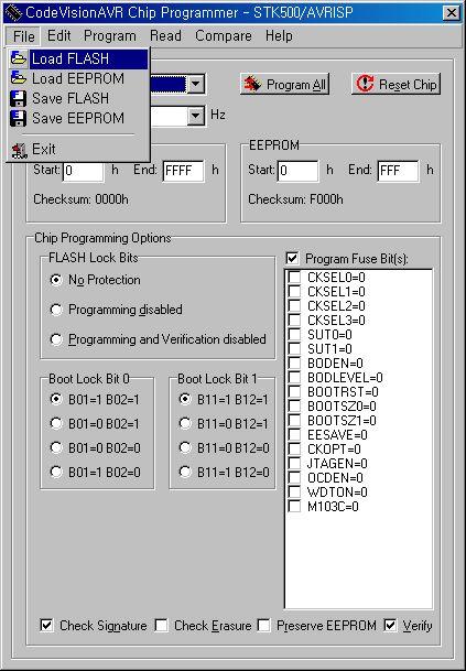 2. Flash 메모리 / EEPROM Program 툴바에서 File -> Load Flash / Load EEPROM 을선택하고해당폴더에서 *.rom / *.hex / *.bin 파일을선택하면선택된파일이컴퓨터의메모리에 Load 되어 Write/ Compare / Edit 를할수있습니다.