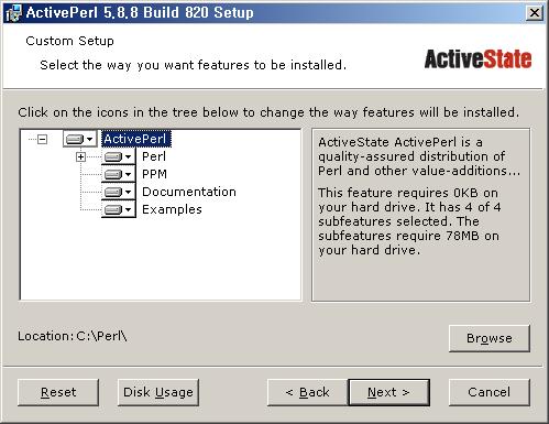 [ ActivePerl 의설치과정 ] 1) 다운로드받은설치파일을실행하면다음과같은화면으로설치를시작하게된다.