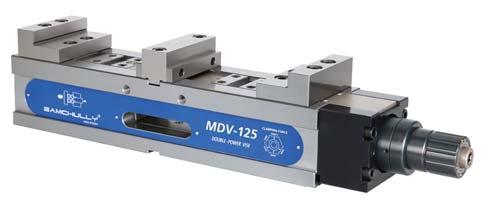 MDV Double Power Vise Application / Customer's Benefit Clamps two workpieces simultaneously. Technical features Mechanically boosted torque presetter helps prevent part deformation.