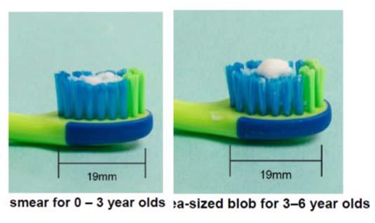 불소치약 2014 년이전권고사항 The results of the review demonstrated that for children younger than 6 years, Fluoride toothpaste use is effective in reducing caries.