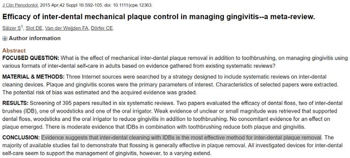 3 4 Authors' conclusions There is some evidence from twelve studies that flossing in addition to toothbrushing reduces gingivitis