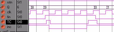 module BCDcnt (Q,TC, inc, rstn, clk); parameter Delay = 1; output [3:0] Q ; output TC; input inc, rstn, clk; reg [3:0] Q; wire fin; always @(posedge clk) if(!
