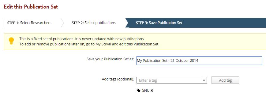 38 4. Publication Set 분석하기 My SciVal에서 Publication Set 등록하기 1.