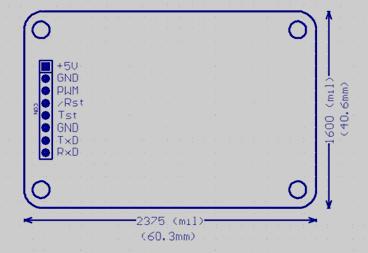 Figure 2. IRM-9600x Dimension Pin No Name I/O Description 필수 연결 선택 1 VCC Power Power Input (DC 5±0.