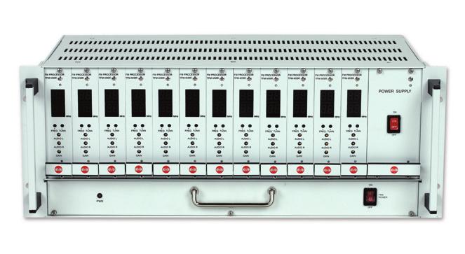 Headend Equipments Sub-Rack Type FM Processor APPEARANCE TFM-M300 42 FEATURES PERFORMANCE Classification Unit Specification Remarks Frequency Band MHz Specific Channel Input Level db30 ~ 80 Output