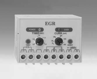 EGR 전자식지락보호계전기 ( 영상전류검출방식 ) 초소형 영상전류검출방식의지락보호기능 정한시특성 동작상태확인 (2-LED) TEST 버튼에의한내부회로점검기능 수동 ( 즉시 ) / 전기적복귀 / 자동복귀 (0.