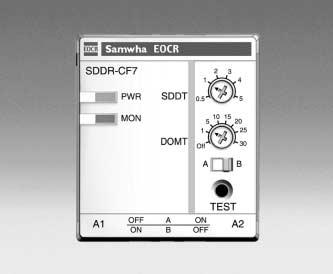 SDDR-C 순간정전재기동계전기 MCU 내장플러그인타입 5 초까지설정가능한정전지연시간 (Shutdown Delay Time) 설정 30 초까지설정가능한재기동지연시간 (Delay on Make Time) 설정 동작표시 2-LED A/B Type 설정가능 특징 - 순간전압강하사고로일괄공정작업이모두중단될경우, 관련된모든전동기를다시기동시켜야하는문제점을해결.