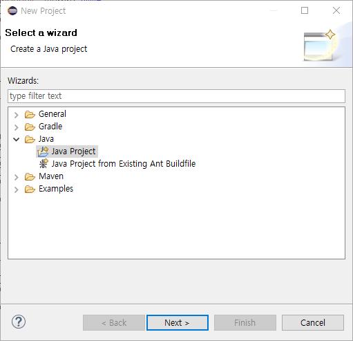 File New Project Java