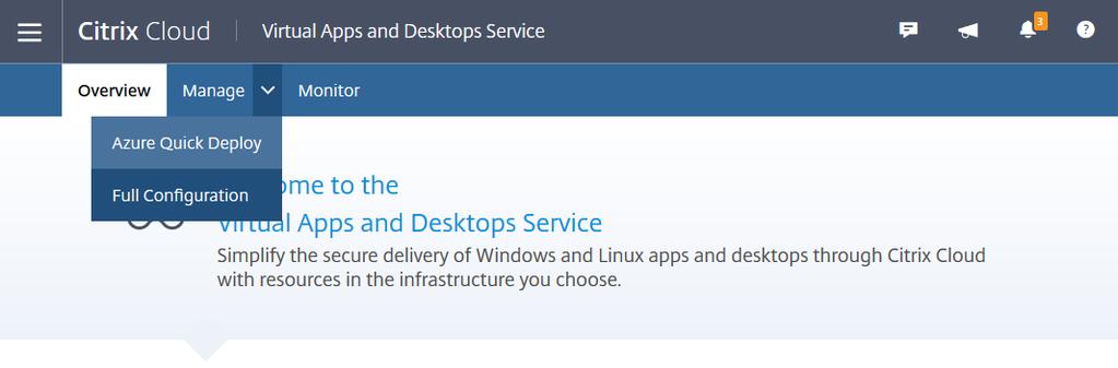 Virtual Apps 및 Desktops 서비스의 Azure Quick Deploy 1