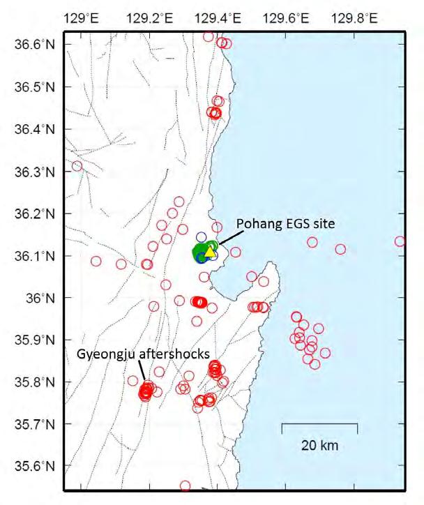 Overseas Research Advisory Committee Report on the Pohang Earthquake made by the project team using well-established location procedures.