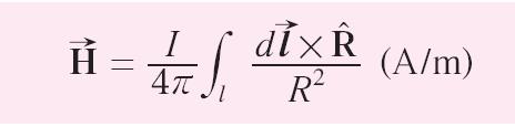 6-2. 비오 - 사바르의법칙 (Biot-Savart Law) 전류에의한자계강도계산 - 비오 - 사바르법칙 : 전류에의한자계강도 H(A/m) 공식 - 자계강도의단위 : A/m 자계강도