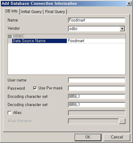 OZ Application Designer User's Guide Step 1 ODI ODI. ODI 'ODI, '. OZ Query Designer 'OZ Data Tree' 'DATABASE' [Add Database Info]. Database 'Foodmart'.
