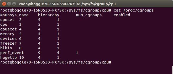 Cgroups - 그룹 정보 root@boggle70/sys/fs/cgroup/cpu#