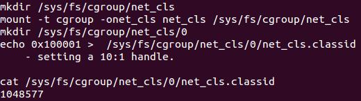 Cgroups - net_cls Network classifier 패킷에 tag 를 붙여서 사용한다 Tag 는 classid 를