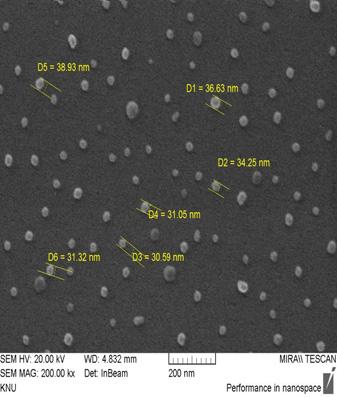 실험에서는 BYK-182를첨가하였을때가상업성이가장높은 50 nm 이하의입자의크기를가지며, 모양과배열이우수하다고판단되어이후의실험에서도