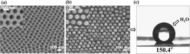 Micro/nanostructured superhydrophobic surface 247 Figure 7.