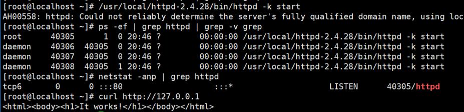 - 17-4. 설치및실행 4.3 설치및실행 (CentOS Source)(4/5) 6. 아파치시작및확인 # /usr/local/httpd-2.4.28/bin/httpd k start # ps ef grep httpd grep v grep 아파치실행프로세스확인 # netstat anp grep httpd 아파치서비스포트확인 # curl http://127.