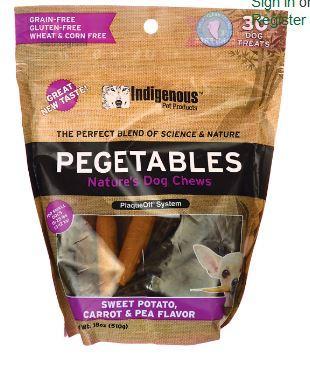 151 PEGETABLES Nature's Dog Chews - Sweet