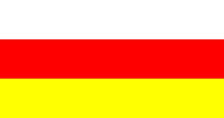 자갈의혼합물, 진흙, 점토등의채굴도활발히이루어지고있다. 3. 국기 [ 그림 5 북오세티아공화국국기 ] 공화국의국기는 1994년 11월 24일법에의해지정되었다.