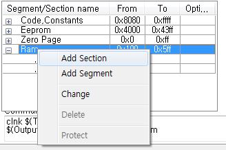 do { }while(1); } #pragma section () 4.1.3 STVD 프로젝트설정 Shift+F7 키를입력해서 Project settings창을띄운후 Linker탭으로이동합니다.