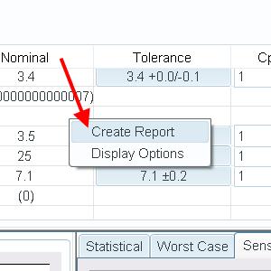 3. Measurement Table 에서 RMB 을클릭하여나타난바로가기메뉴에서 Create Report 을 클릭한다. 와 Close 을클릭한다.