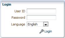 다음그림에서는일반적인 IMDS 로그인화면을보여줍니다. Figure 6 로그인전 IMDS 어플리케이션시작화면 이시점에서, 사용자 ID 와비밀번호를입력하게됩니다. 사용자 ID 는숫자로만구성된기업 ID 와같지않습니다.