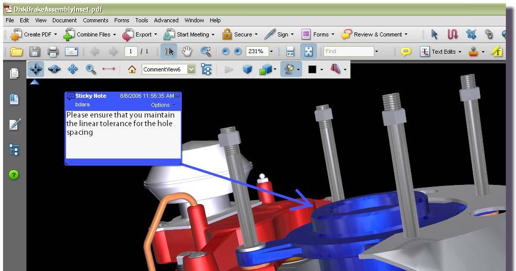 Acrobat 3D 주요기능 대용량 CAD 파일을최적화된 3D PDF 포맷으로변환