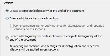 4. Output Style 템플릿수정 > 일반설정 (2) Sections Bibliography List 표기방식설정 문서의끝에참고문헌리스트생성 문서의 section 마다참고문헌리스트생성 ( 넘버링은 1 번부터시작 ) 앞번호에이어서넘버링 문서의 section