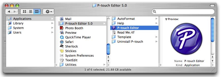 Macintosh 용 P-touch Editor 사용방법 이장에서는 P-touch Editor 에대한개요를설명합니다. 자세한내용은 P-touch Editor 도움말을참조하십시오.
